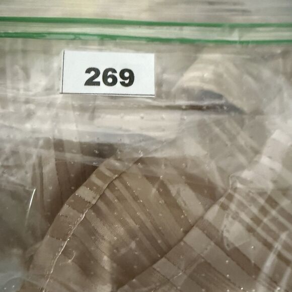 Express Women Blouse Extra Large Gold Satin Striped Long Sleeve Button Neck New - Picture 10 of 10